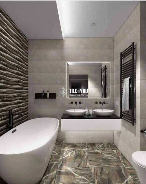 Плитка для стін Casablanca 5005-HL-3 Decor Geometry Dark 30x60 10020 фото