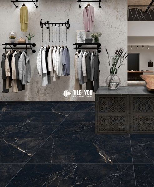 Керамограніт Italica | Costa Black High Glossy 60x120 см 16041 фото
