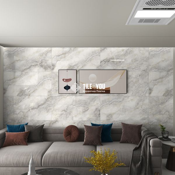 Керамограніт Ceramica Deseo | AETHER ONYX GREY POL 600x1200 202906 фото
