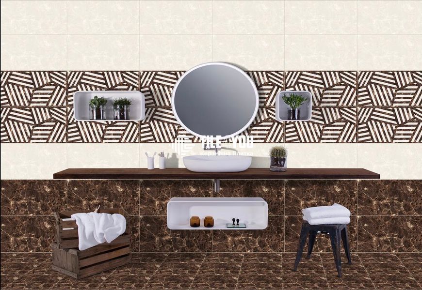 Плитка для стін Casablanca 5005-HL-3 Decor Geometry Dark 30x60 10020 фото