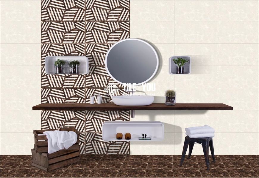 Плитка для стін Casablanca 5005-HL-3 Decor Geometry Dark 30x60 10020 фото