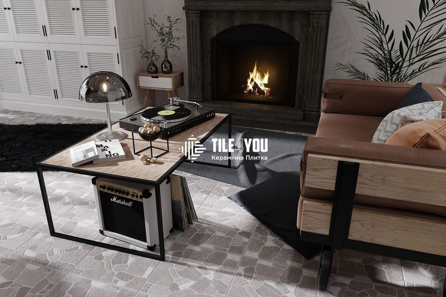Керамогранит Golden Tile | Cortile 2F2830 серый 400х400x8 46459060 фото