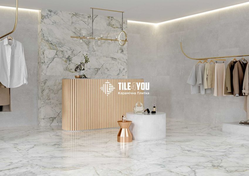 Керамограніт Golden Tile | Плитка Leonardo LE0990 білий 1200x600x8 202591 фото