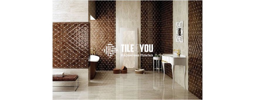 Плитка для стін CROWN MARRON 25х50 см 10023 фото
