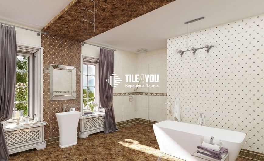 Плитка для стін CROWN MARRON 25х50 см 10023 фото