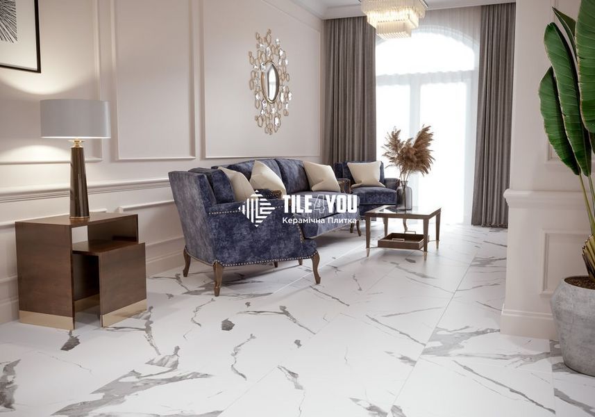 Керамогранит Golden Tile | Calacatta Vera белый 6N0900 1200x600x10 51618978 фото