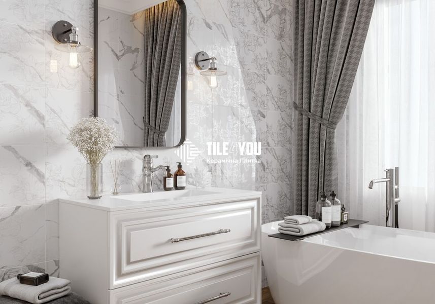 Керамогранит Golden Tile | Calacatta Vera белый 6N0900 1200x600x10 51618978 фото
