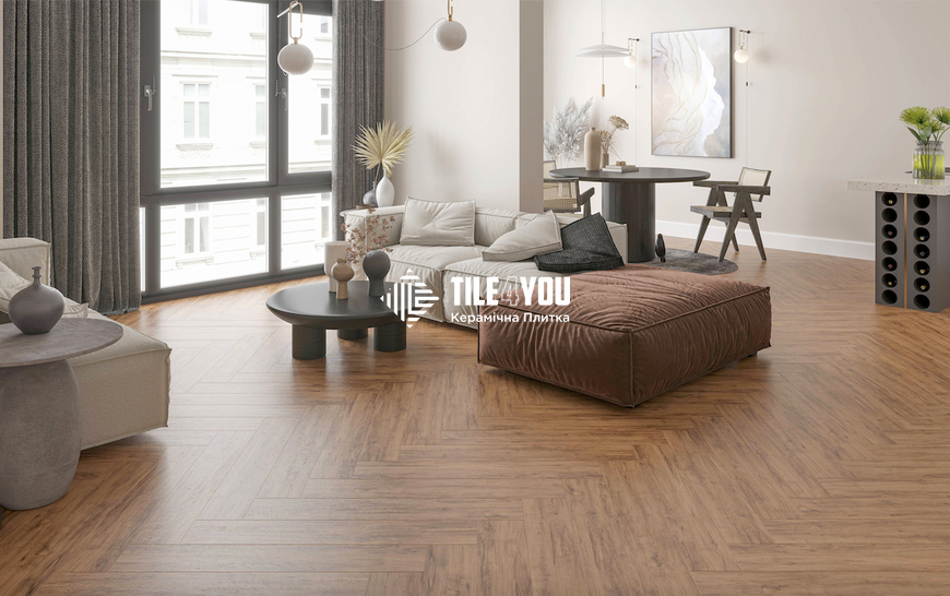 Плитка під дерево Teo Ceramics (Allore) | Aurora Honey F PR 150x900x8 R Mat 1 51375323 фото