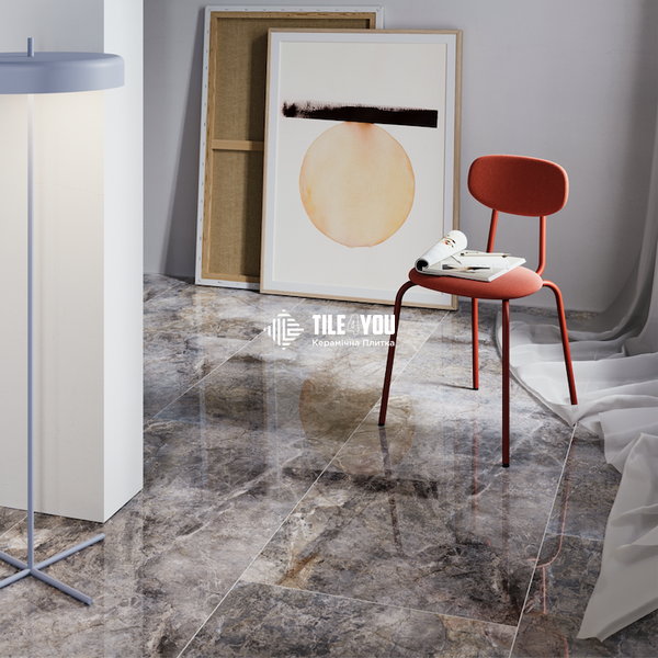 Керамограніт Fiera Ceramica | Princess Dark Grey 600х600х7 18138 фото