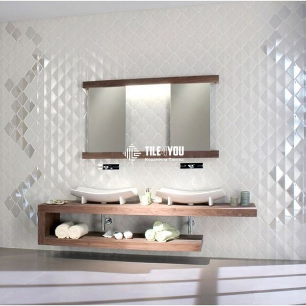 Плитка для стін Snake SN 0001 Porcelain White 16x20 40703966 фото