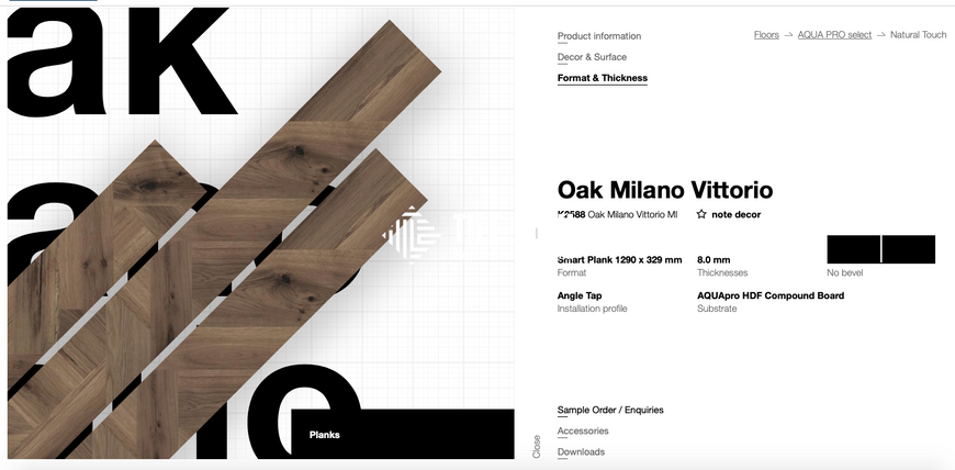 Ламінат Kaindl | K2588 Oak Milano Vittorio MI 1290 x 329 mm 8.0 mm 18672 фото
