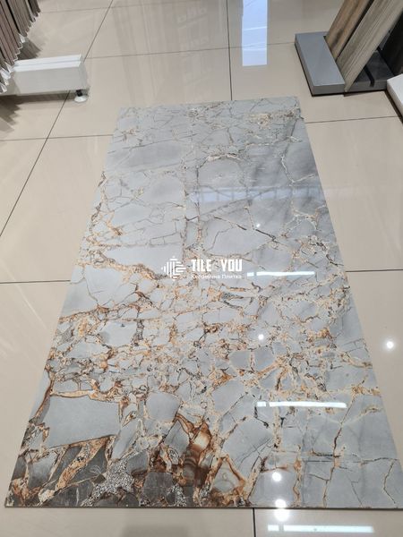 Керамограніт Italica | Denia Gold Silver Polished 60x120 см 16048 фото