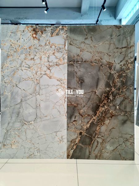 Керамограніт Italica | Denia Gold Silver Polished 60x120 см 16048 фото