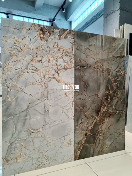 Керамограніт Italica | Denia Gold Silver Polished 60x120 см 16048 фото