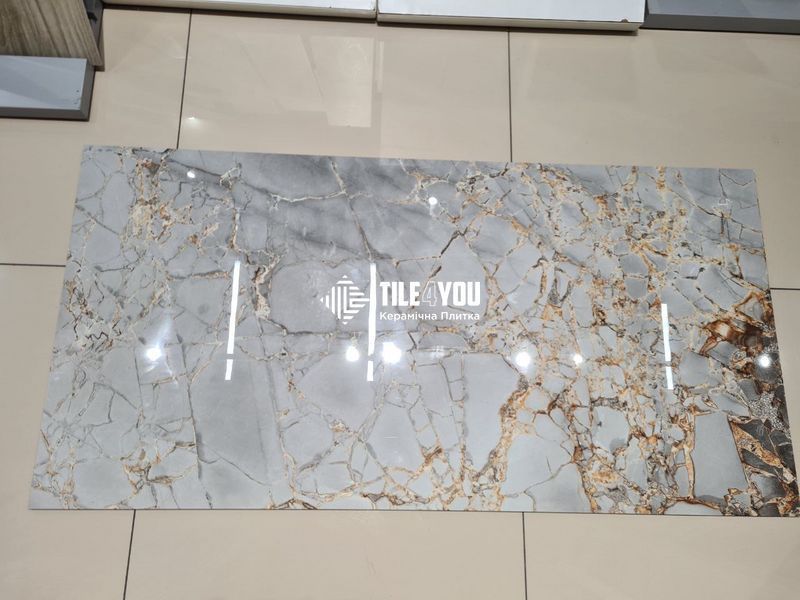 Керамограніт Italica | Denia Gold Silver Polished 60x120 см 16048 фото