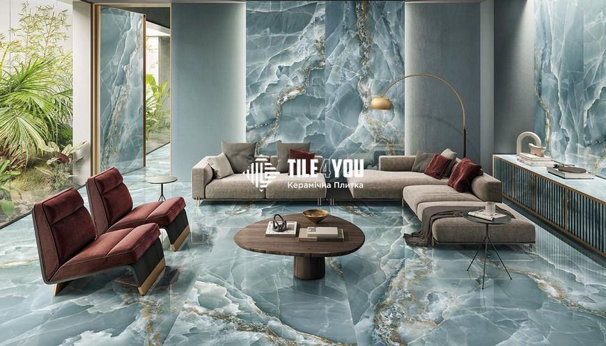 Керамогранит Emil Ceramica| Плитка 120*278 Tele Di Marmo Onyx Green Full Lapp Rett 6.5Mm Ekpj 208380 фото