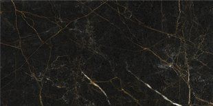 Керамограніт Golden Tile | Плитка Marmo Perlanera MPС990 чорний 1200x600x8 202596 фото