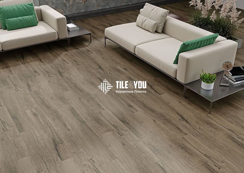 Плитка под дерево Cersanit | Wildwood Brown Mat Rect 19,8x119,8 G1 18726 фото