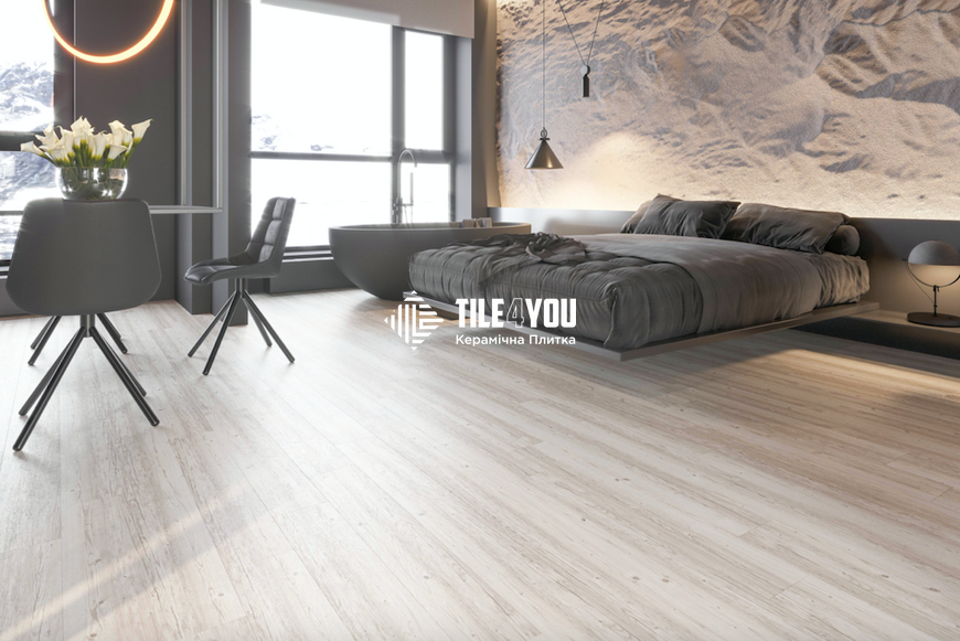 Плитка під дерево Teo Ceramics (Allore) | Aspen White F PR 198x1200x8 R Mat 1 16849 фото