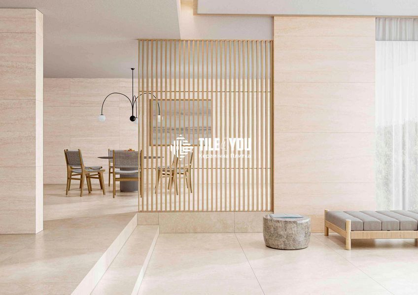 Керамограніт Tau Ceramica | Плитка 60*120 Travertino Almond Rec 20073 фото