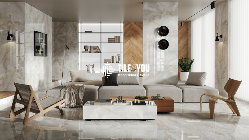 Керамограніт Teo Ceramics (Allore) | Charisma White F P 600x1200x8 R Full Lappato 1 201049 фото