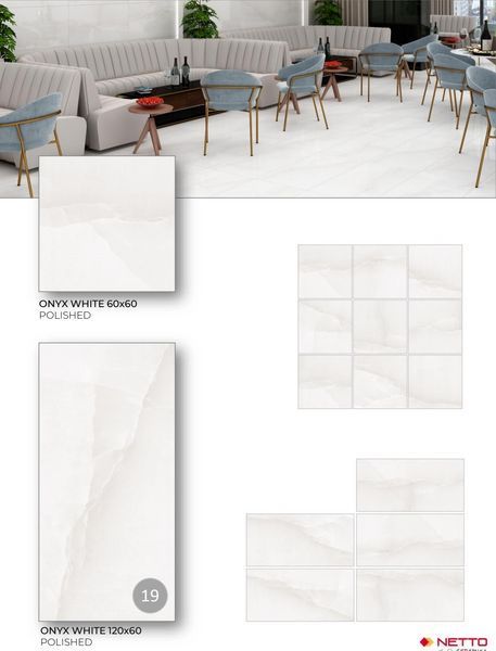 Керамограніт Netto Ceramika | Onyx White Polished 60&times;60 17995 фото