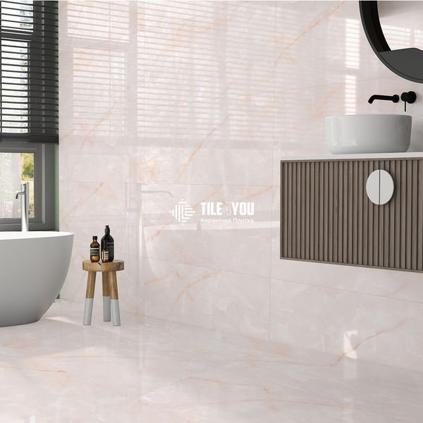 Керамогранит Ceramica Deseo | Плитка RAOUL ONYX LIGHT PINK POL 60x120 см 202922 фото