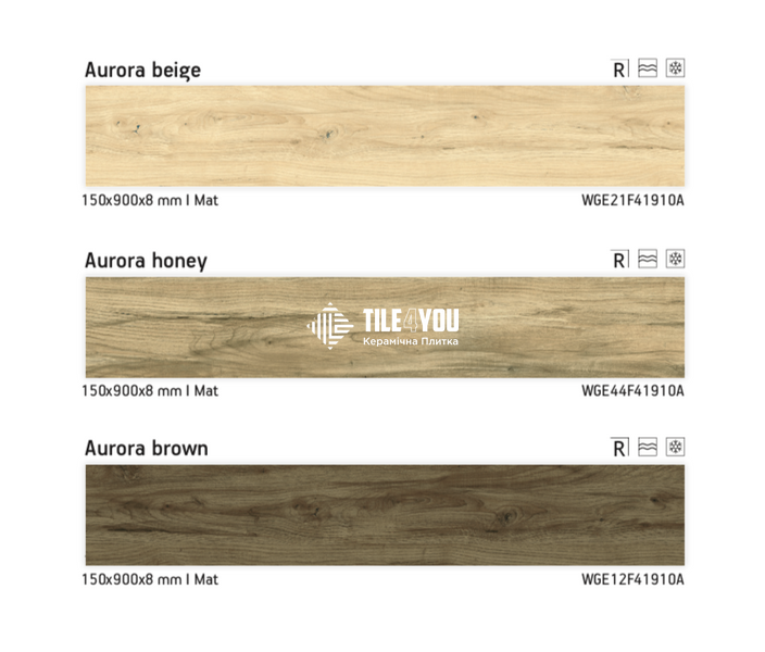 Плитка під дерево Teo Ceramics (Allore) | Aurora Light beige F PR 150x900x8 R Mat 1 15706 фото