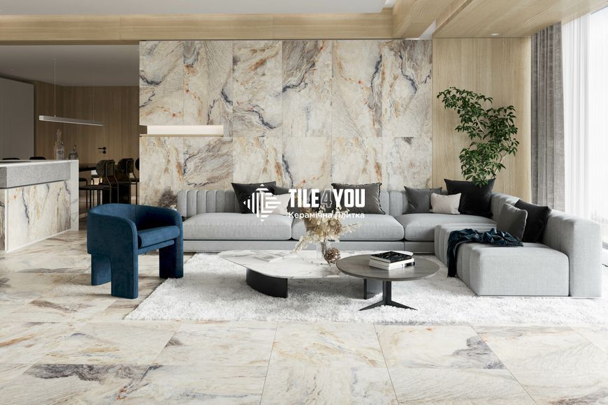 Керамограніт Teo Ceramics (Allore) | Flint Stone Gold F PC 600x1200x8 R Sugar 1 18875 фото