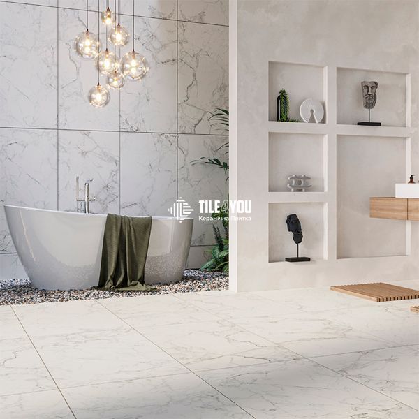 Керамограніт Cersanit | Calacatta Mild GPT1006 White Satin Rect 59,8x59,8 см 16273 фото