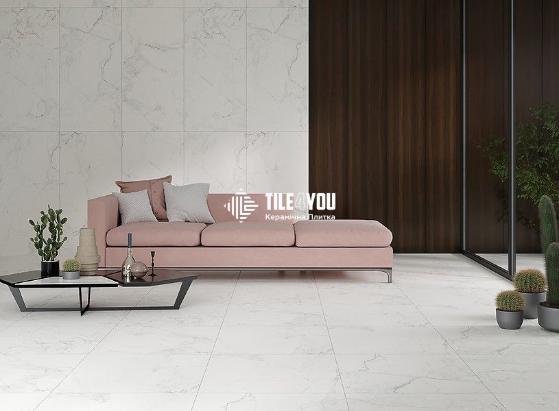 Керамограніт Cersanit | Calacatta Mild GPT1006 White Satin Rect 59,8x59,8 см 16273 фото
