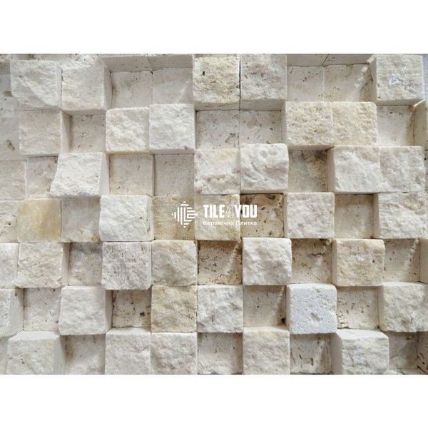 Мармурова мозаїка Vivacer № 04 LIGHT TRAVERTINE MOSAIC 30х30 10640 фото