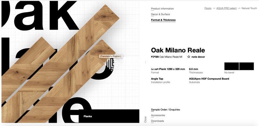 Ламинат Kaindl | K2589 Oak Milano Reale MI 1290 x 329 mm 8.0 mm 18673 фото