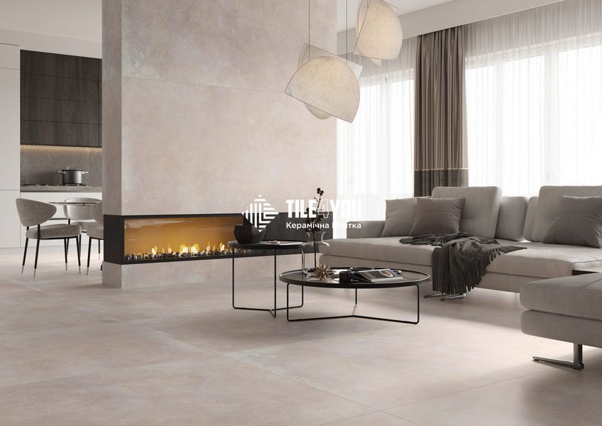 Керамограніт Cerrad | Modern Concrete Ivory SILKY CRISTAL LAP 797x797x8 202332 фото