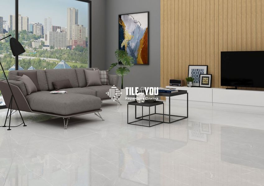 Керамограніт Netto Ceramika | Sterling Grey Polished 600x1200 19010 фото