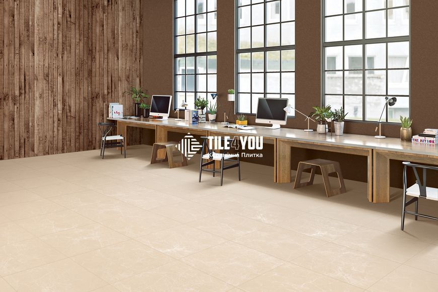 Керамогранит CERAMA MARKET | Crema Perlato Glitter 60x60 см 16476 фото